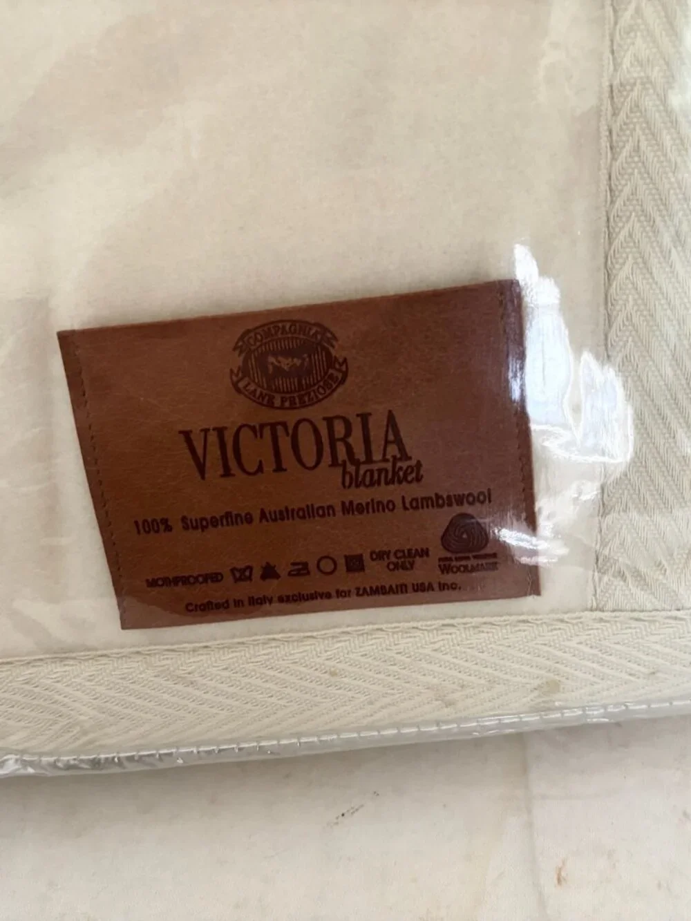 Zambaiti Victoria Merino Lambswool Full Blanket Compagnia Lane Preziose NWT